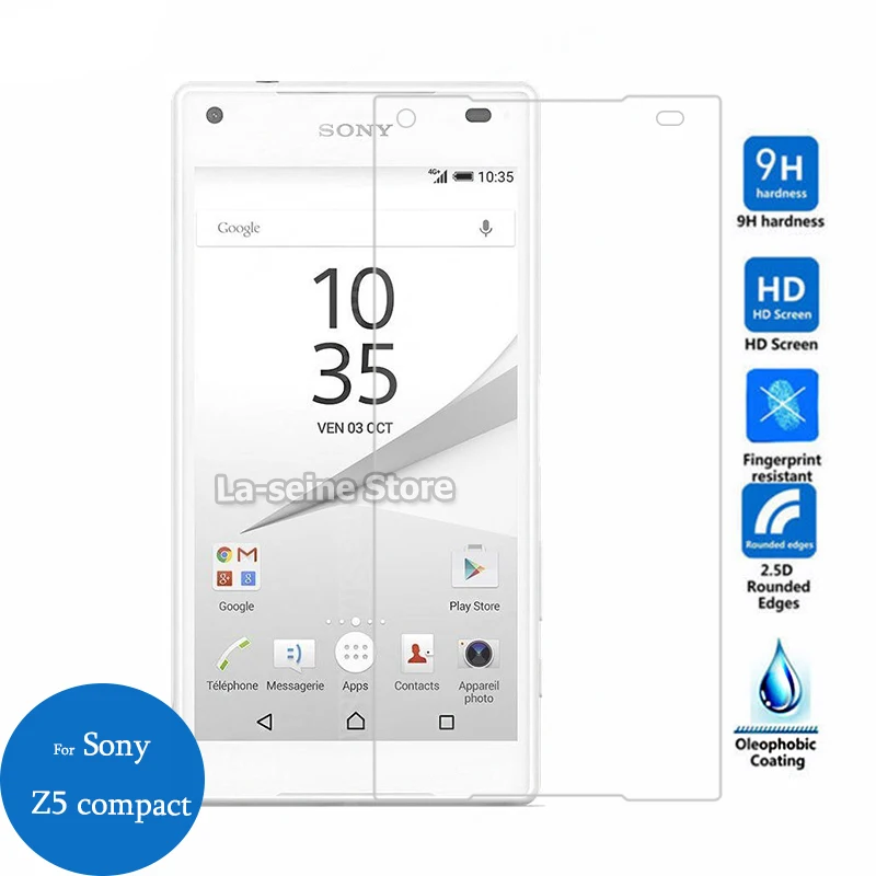 

For Sony Xperia Z5 Compact Tempered glass Screen Protector 2.5 9h Safety Protective Film on Z 5 E 5823 5803 S50 SO-02H
