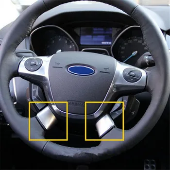 

EAZYZKING 2pcs Car-Styling Steering wheel Special Modified Decorative Cover trim case For Focus 3(2012-2014)/for kuga 2013-2015