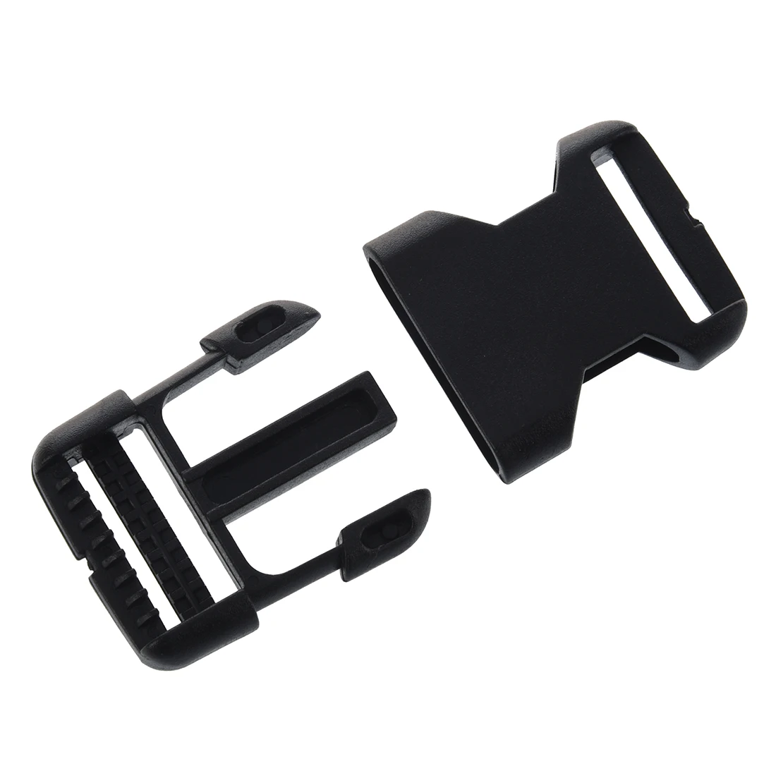 2 Pcs 1" Packbag Black Plastic Side Quick Release Buckle Replacementin