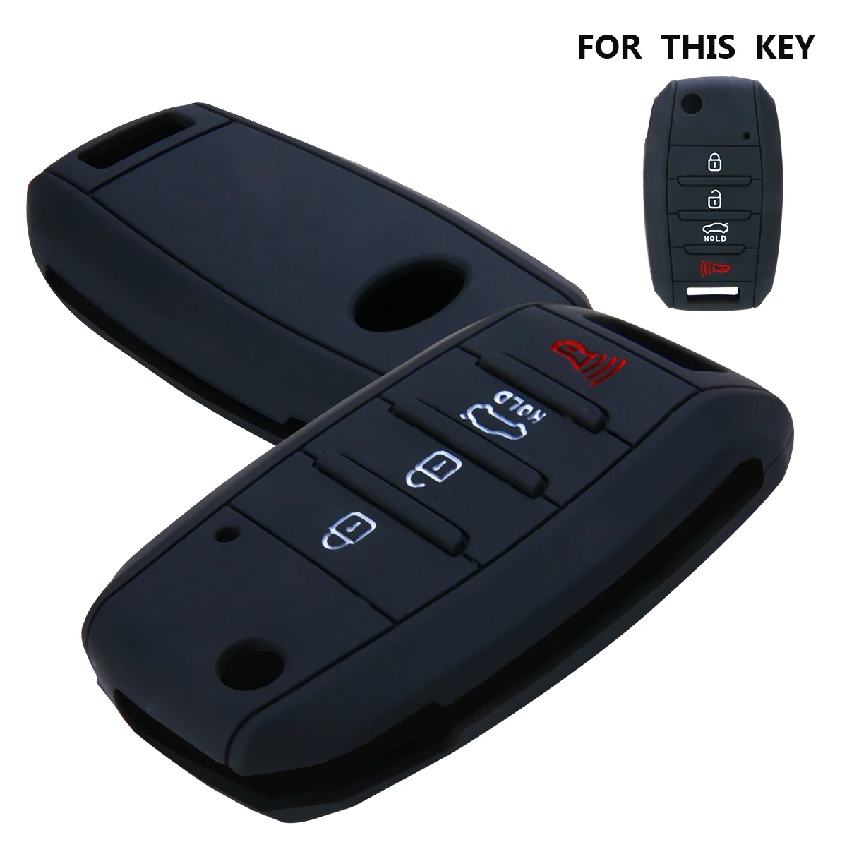 

4 Button Flip Remote Key Case High Quality Silicone Remote Key Case Protective Cover For Kia Sedona OPTIMA SPORTAGE SOUL Forte