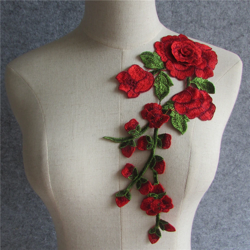 

1pcs sell Craft collar Venise Sequin Floral Embroidered Applique Trim Decorated Lace Neckline Collar Sewing YL533