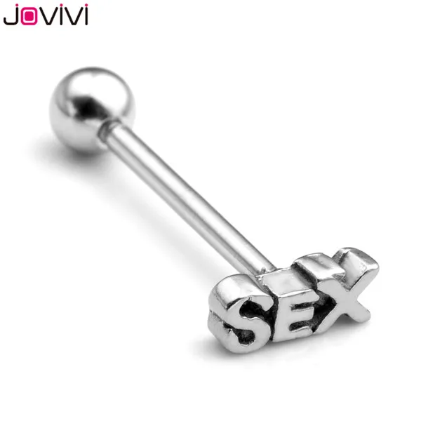 Jovivi 14Ga(1,6 мм) Percing Labret бар кольцо для губ из нержавеющей стали серебро/золото Секс взрывной леверированный язык ювелирные кольца для пирсинга - Окраска металла: 1x Silver