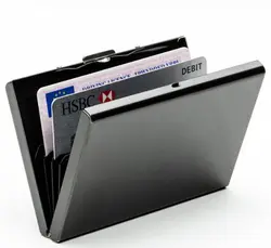 Тонкий Бизнес для мужчин карты пакет кредитной карты держатель для карт банк Металл проверьте рукав подарки посвященный антимагнитной