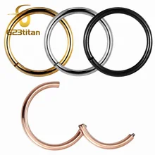 G23titan Rose Gold Color Septum Rings G23 Titanium Open Small Earrings font b Women b font