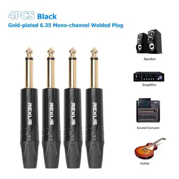 

6.35mm Mono Jack Male Plug Connector DIY Soldering Plug for Microphone Earphone MP3 MP4 mono male head
