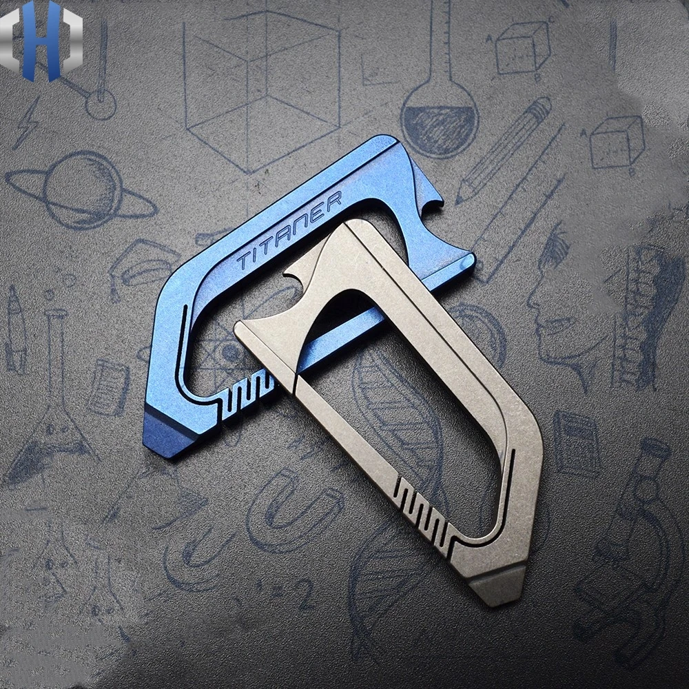 

EDC Titanium Alloy Ultra Light Engineering Men's Key Chain Personality Creative Hang Buckle Bottle Opener Wrench Tool Hanging