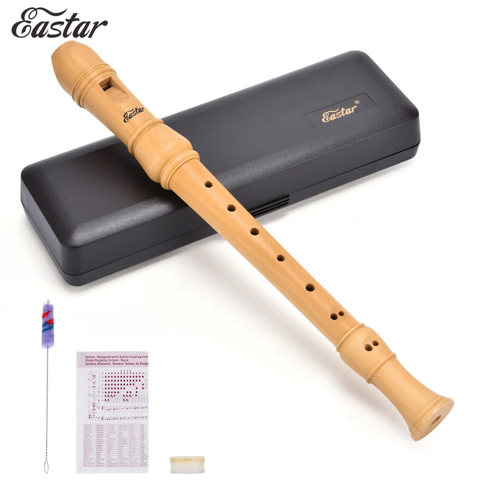 En Ligne Eastar érable bois Soprano enregistreur ensemble C clé professionnel Baroque flûte enregistreurs Instrument avec étui rigide de qualité supérieure ERS 31BM
