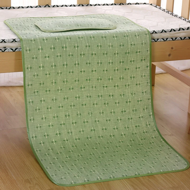 

Home textile Child Summer bed mat cool mat kit (60*120cm mat +20*37cm pillow) Crib mat 100% plant fiber 2pcs/set kids bed cover