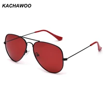 Kachawoo, поляризованные солнцезащитные очки, женские, красные, черные, металлическая оправа, Ретро стиль, мужские солнцезащитные очки, для вождения, летние, мужские, подарок на день рождения, товары