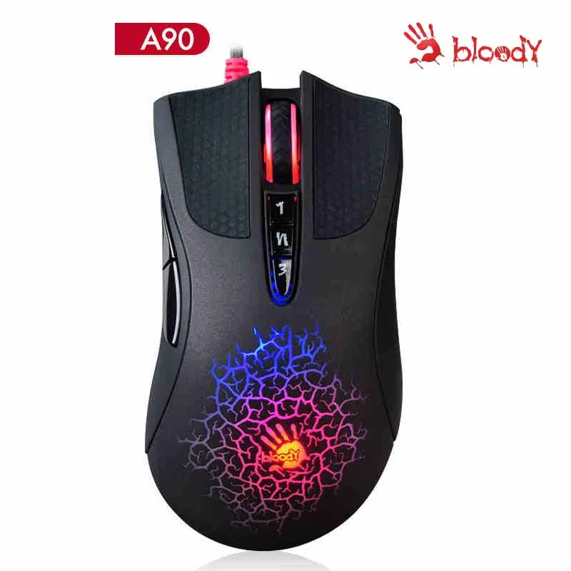 

A4tech Bloody A90 light strike micro switch professional MMO RPG FPS gaming mouse LOL CF Dota colorful game mice USB Wired mouse