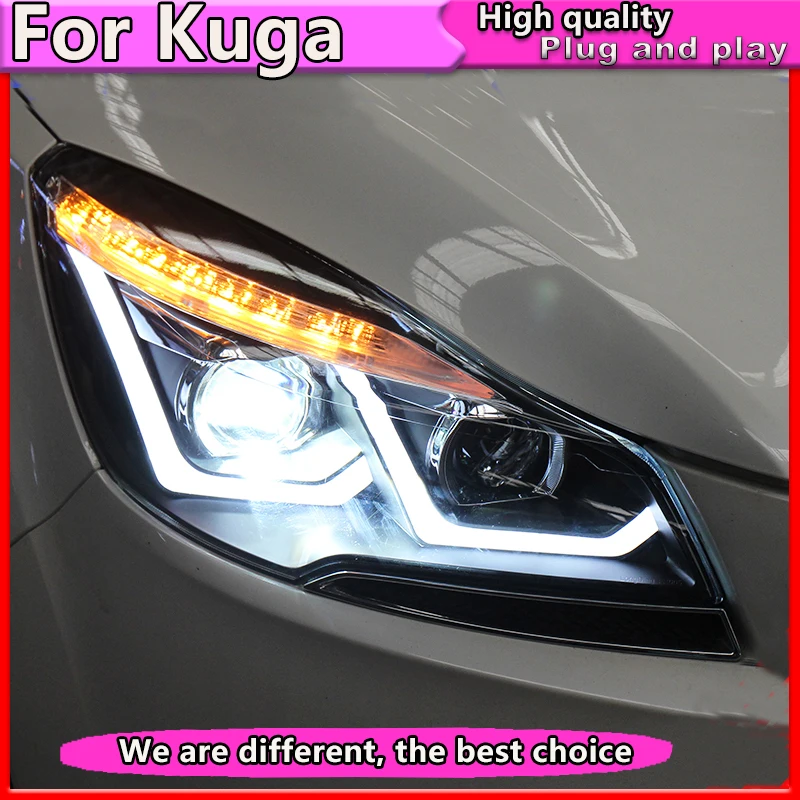 Автомобильный Стайлинг для Ford Kuga Escape фары 2013 2016 светодиодные DRL Биксеноновые