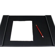 Полезное прямоугольное деревянное кожаное офисное настольное письмо и рисование доска-планшет с двухсторонними скрепками для бумаги Черный 236A