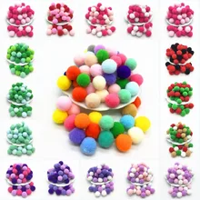 Pompons ronds en fourrure, 100 pièces, 10mm, 15mm, 20mm, 25mm, 30mm, bricolage, artisanat, couture, décoration de maison, mariage pour enfants
