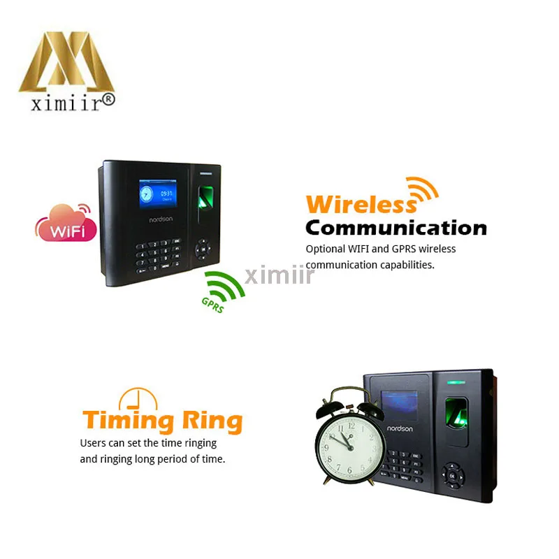 Биометрический считыватель отпечатков пальцев XM200 посещаемость времени с резервным аккумулятором дополнительный считыватель карт, GPRS, wifi