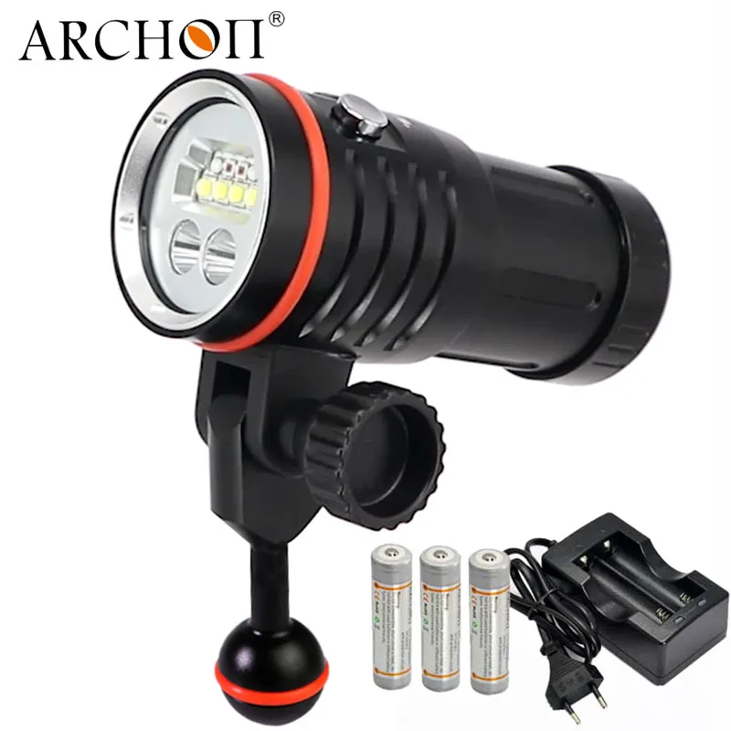 ARCHON D35VP II фонарик для дайвинга 4200LM * L2 красный УФ светодиодный фонарь Подводные
