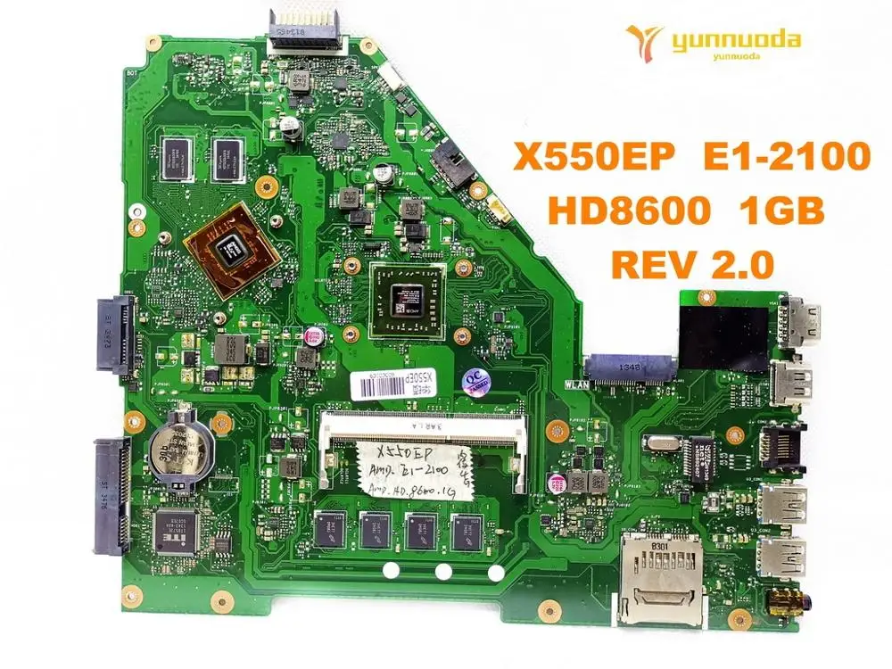 

Оригинальная материнская плата для ноутбука ASUS X550EP, модель HD8600, 1 ГБ, REV 2,0, протестирована хорошо