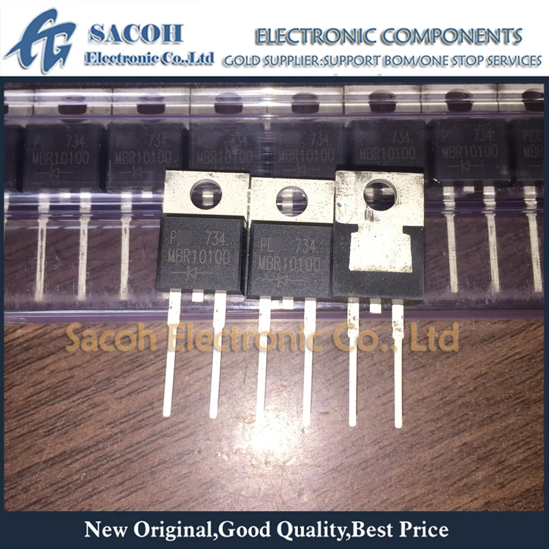 

(SACOH Power Transistor)10Pcs/Lot MBR10100 MBR10100G MBR10100CT New Original TO-220-2 10A 100V Barrier Schottky Diode