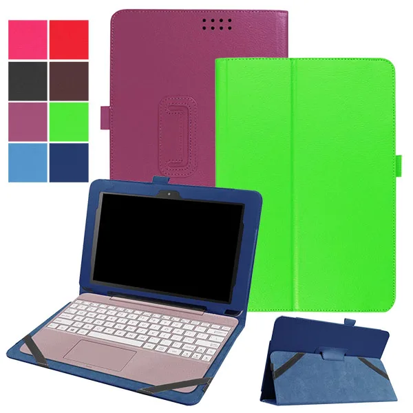 Folio Stand Leather Case Cover (With Keyboard Case) For ASUS Transformer Book T101HA