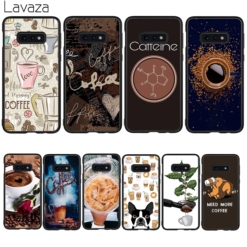 

Lavaza Coffee Cup Coffee_beans Soft Case for Galaxy Note 8 9 S7 edge S8 S9 S10 Plus S10e M10 20 30 Cover