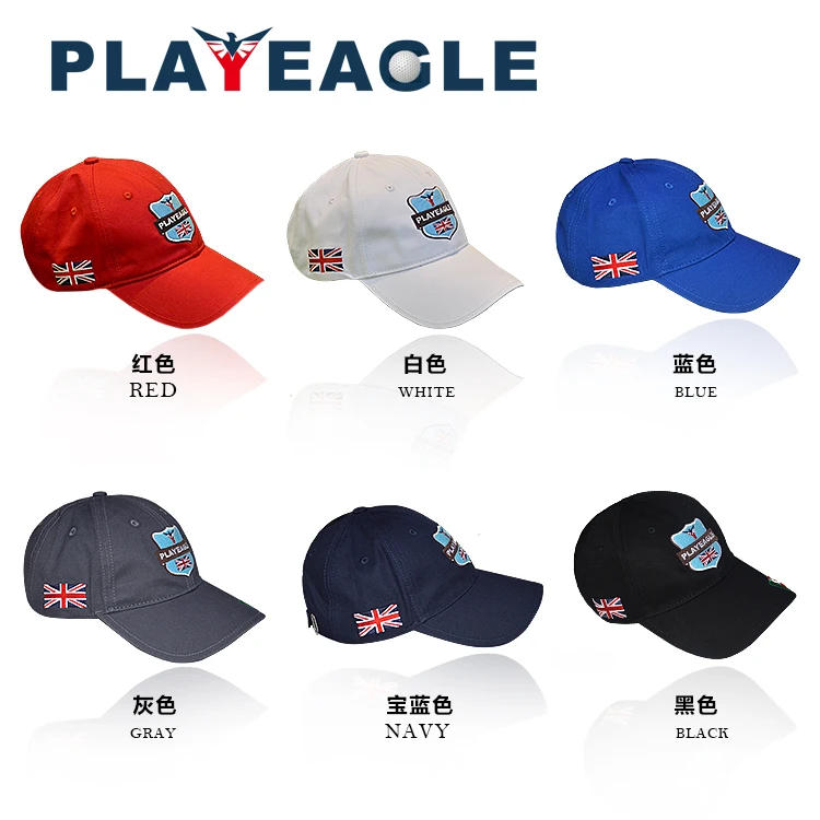 

PLAYEAGLE Unisex quick dry Polyester Breathable Caps Adjustable Snapback Golf Hat Outdoor Sports Sun Visor Cap OEM Logo