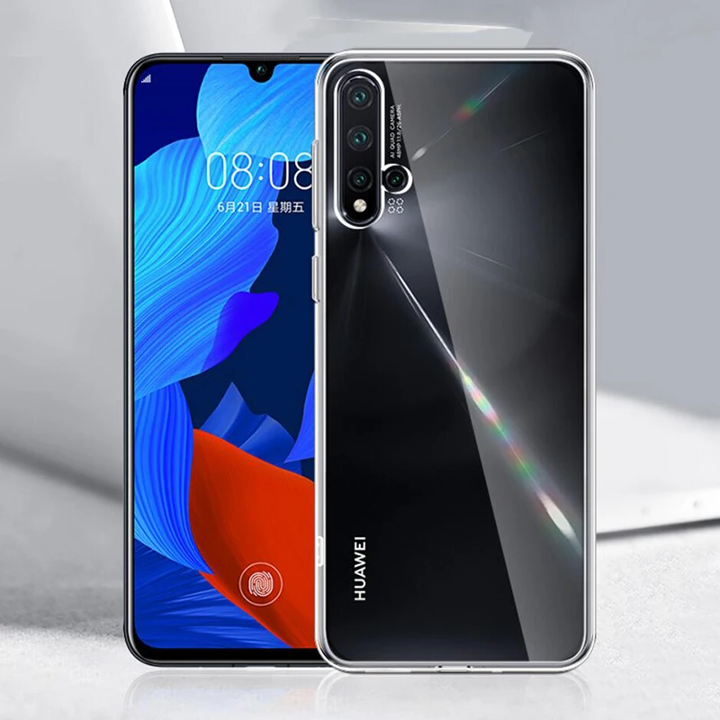 Для huawei Nova 5T чехол тонкий прозрачный Кристальный Силиконовый мягкий прозрачный ТПУ чехол для телефона для huawei Nova 5T 5 Pro 3 6