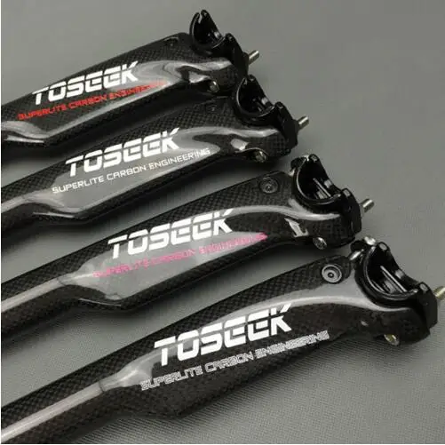 Toseek полностью углеродный 27,2/30,8/x 31,6/350/400 мм велосипедная стойка сиденья для горного велосипеда сиденье для шоссейного велосипеда нарушая ветер карбоновый подседельный штырь