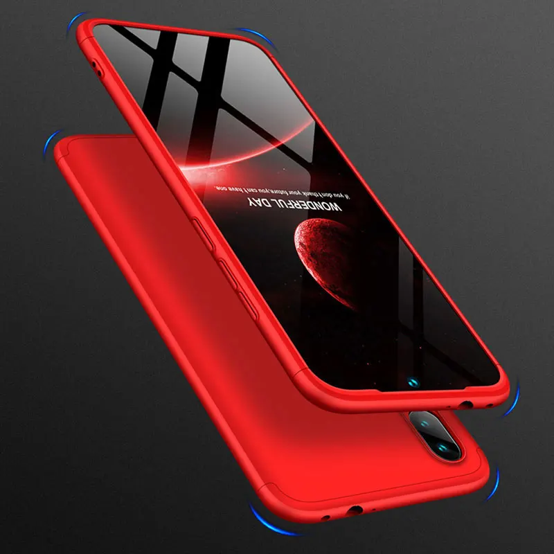 Красный Чехол для телефона Olhveitra для Xiao mi Red mi Note 7 5 6 Pro mi 9 Red mi 7 Y3 GO 6 5 Plus Pocophone F1 чехол 3 в 1 защитный чехол - Цвет: Красный