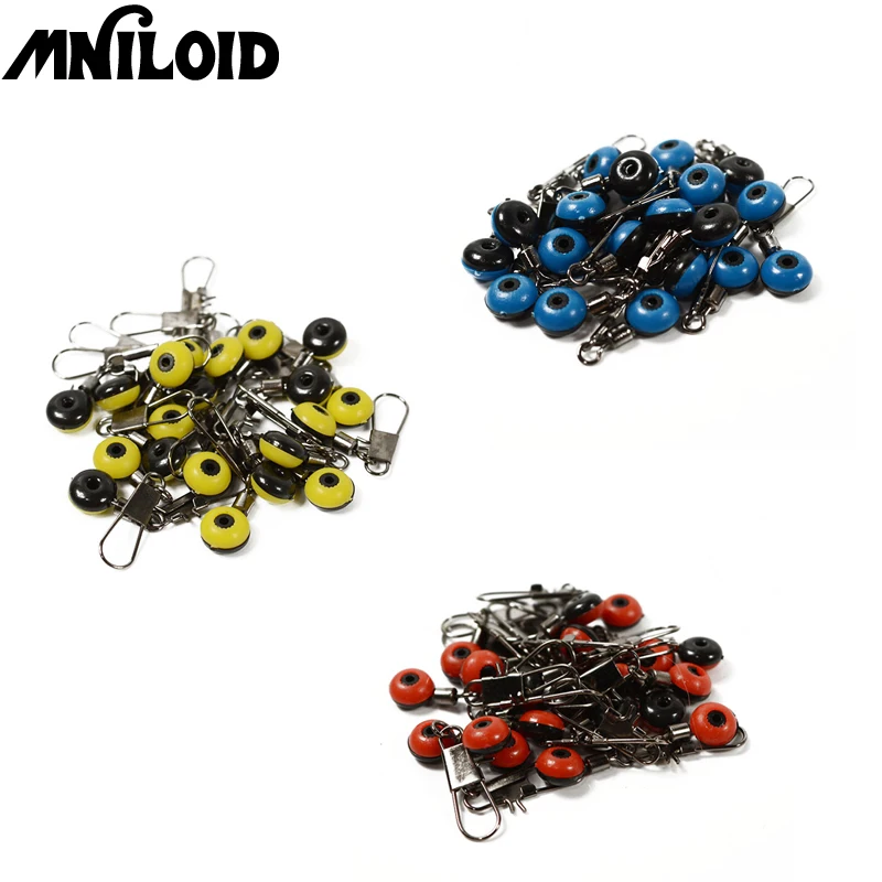 

MNILOID 20Pcs Space Beans Fishing Floats Bobber Fishing Connector Float Connector Rolling Swivel Sea Saltwater Fishing Tools