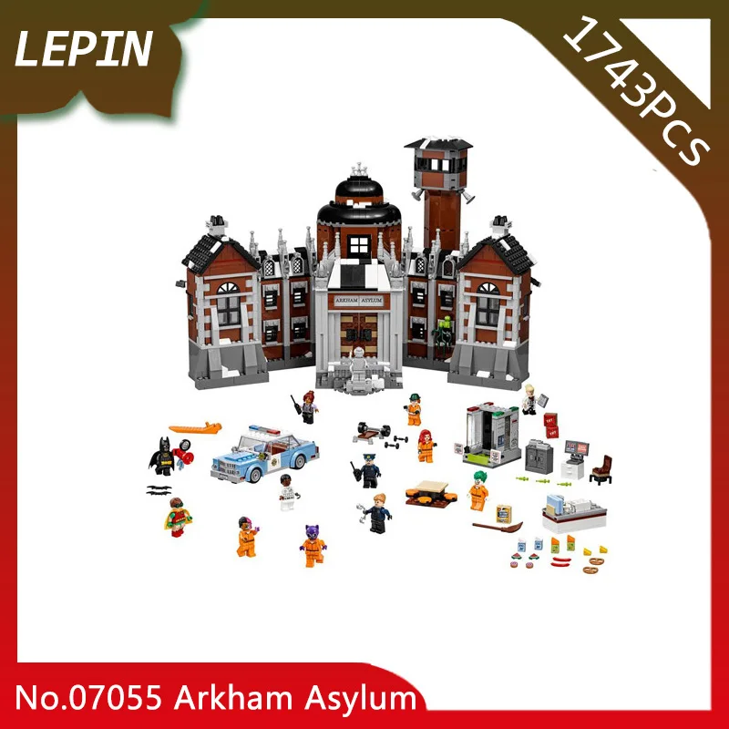 

Doinbby Store 07055 1743Pcs with original box Super Heors series Arkham Asylum Model Building Blocks For Children Toys 70912