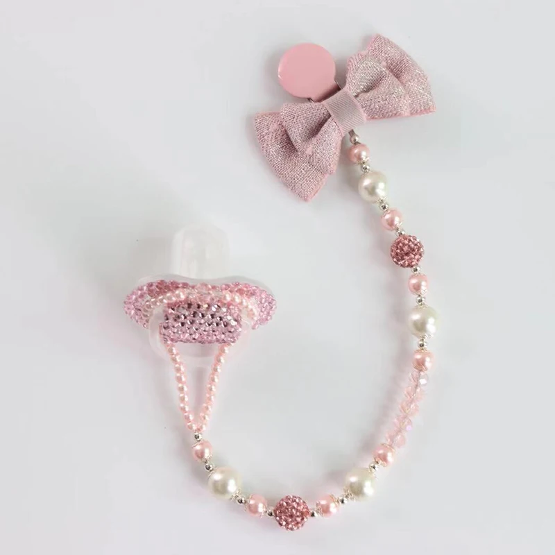 Personalised Baby Dummy Soother Silicone Clip Holder Strap Shower Christening
