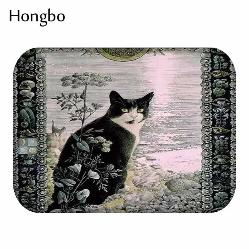 Hongbo Cat открытый вход Крытый ковер коврики коврик фланелевый Противоскользящий Ванная комната Кухня коврики 40x60 см - Цвет: 13