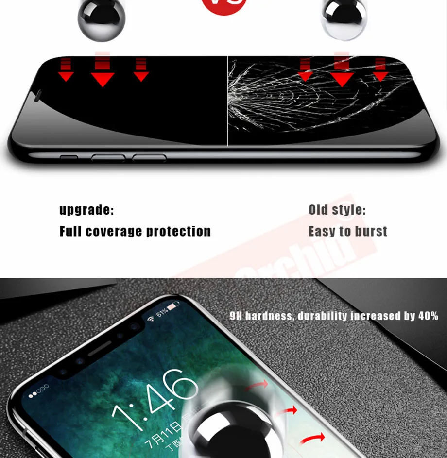 4-PC-For iPhone 6 6s Tempered Glass
