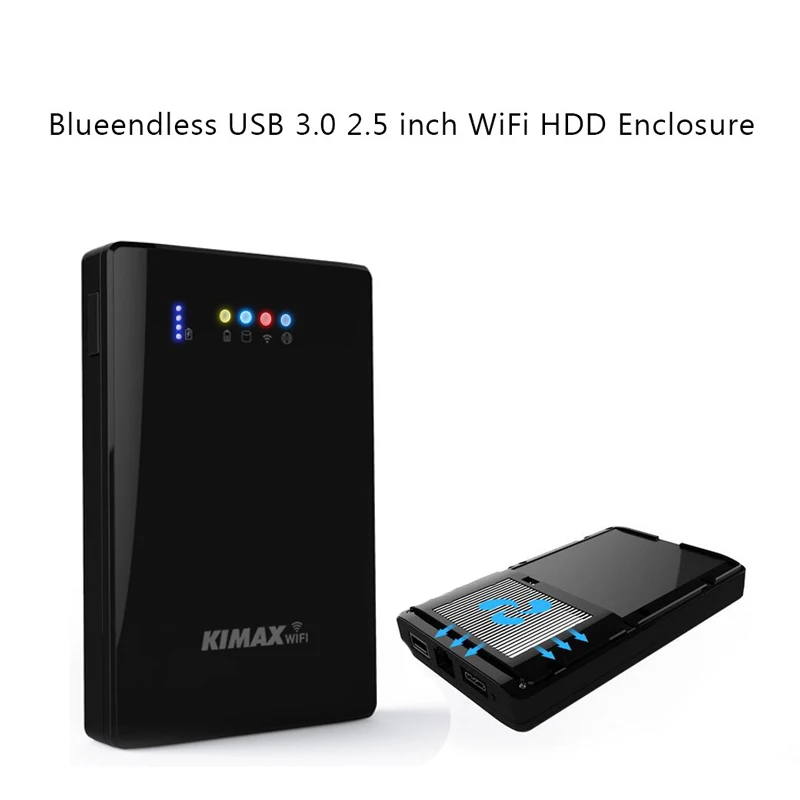 2pcslot Wireless wifi storage hard drive in hdd enclosure wifi storage hard drive USB3.0  (14)