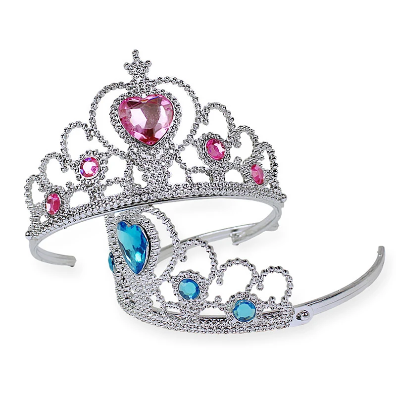 2 шт./компл. Принцесса Эльза \'s Tiara аксессуары, ювелирное изделие для детей короны+ Эльза волшебные палочки для девочек для рождественской вечеринки, подарок на праздник для девочек