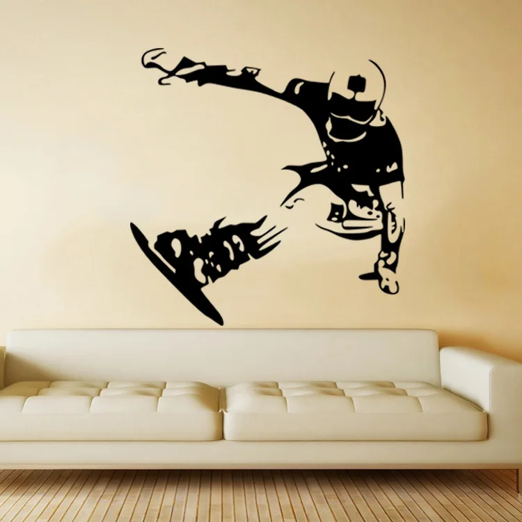 مجلس التزلج المحملة ملصقات الحائط بنين نوم خلفية جدار الشارات الجليد التزلج خلفيات ديكور المنزل جدار الفن جدارية ملصق