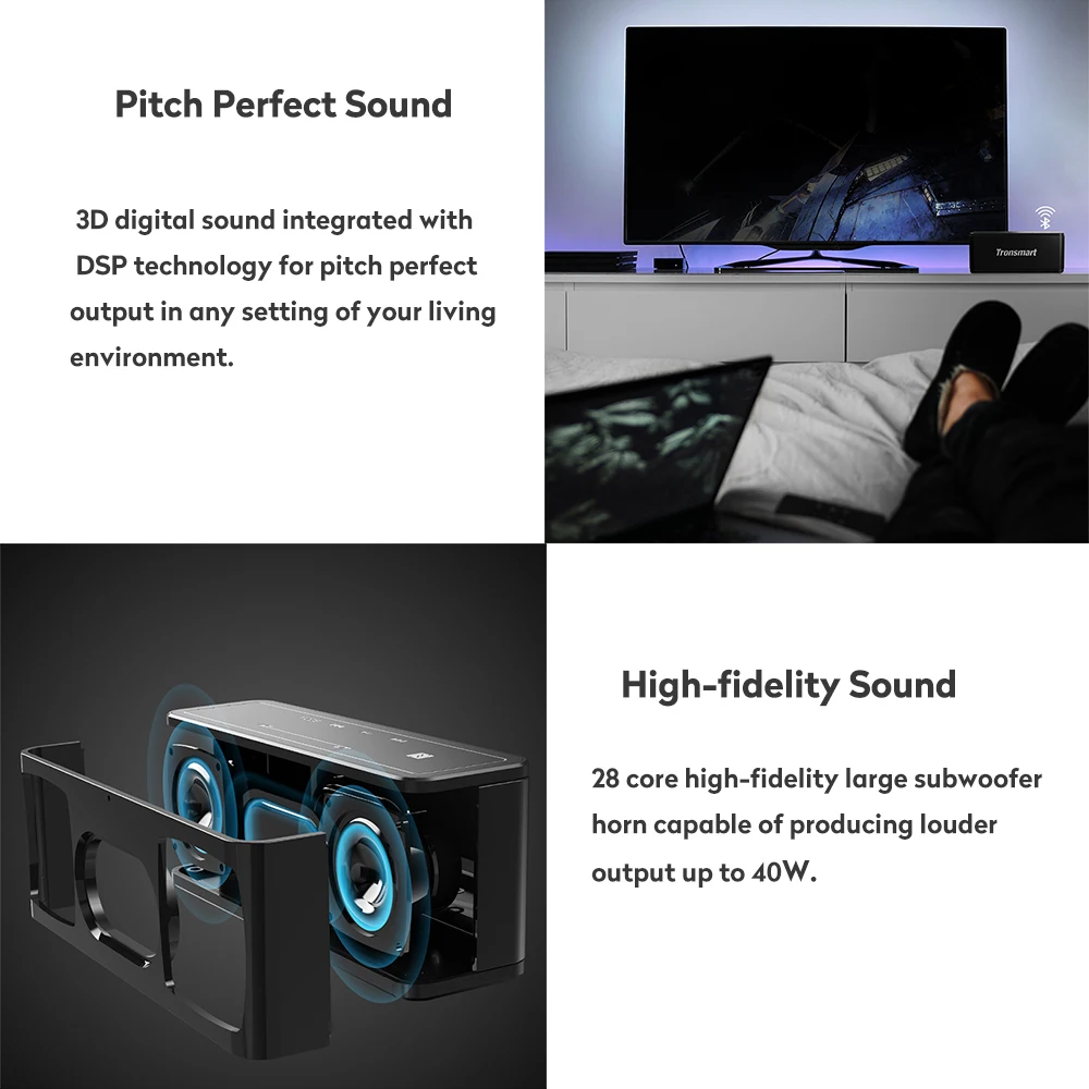 Tronsmart Мега динамик Bluetooth беспроводной спортивный портативный русский корабль 3D