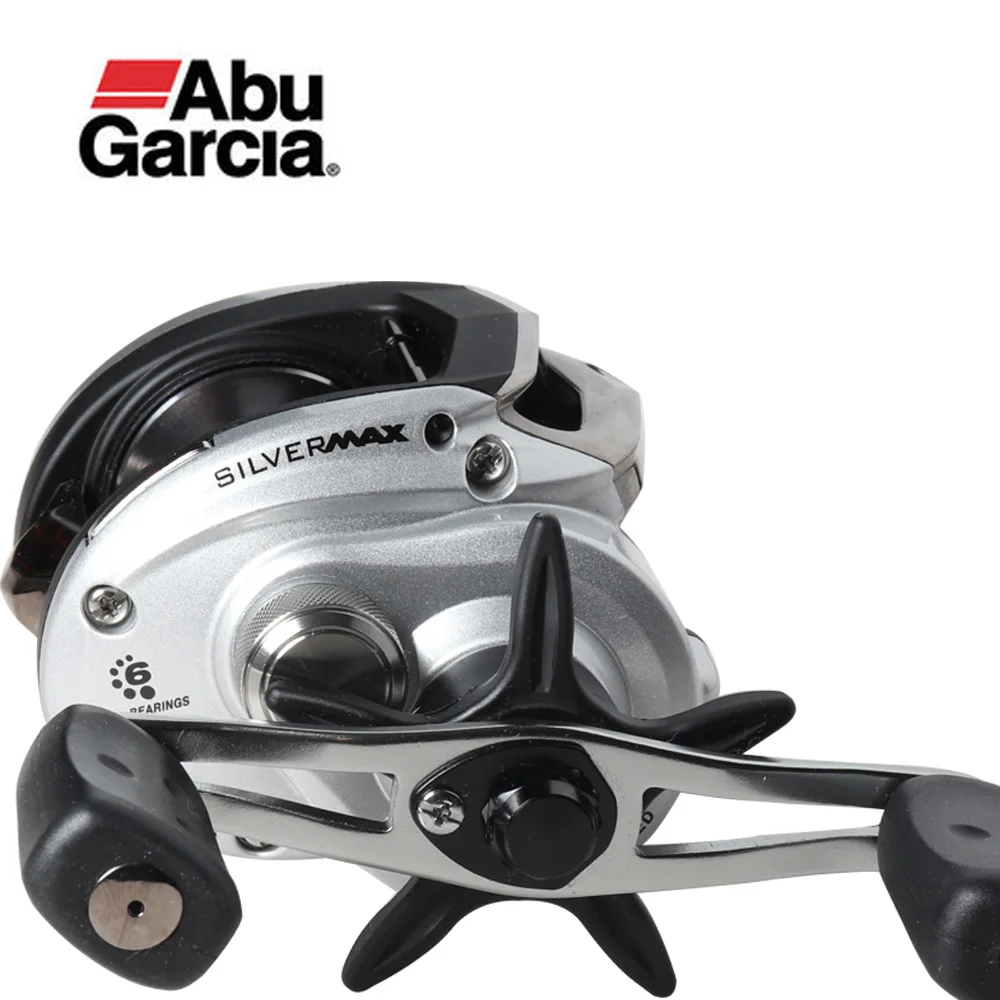 Original Abu Garcia Brand SILVER MAX3 SMAX3 Fishing Reel L/R Hand 5+1BB Max Drag 8kg 6.4:1 Bait Casting Reel Moulinet Peche