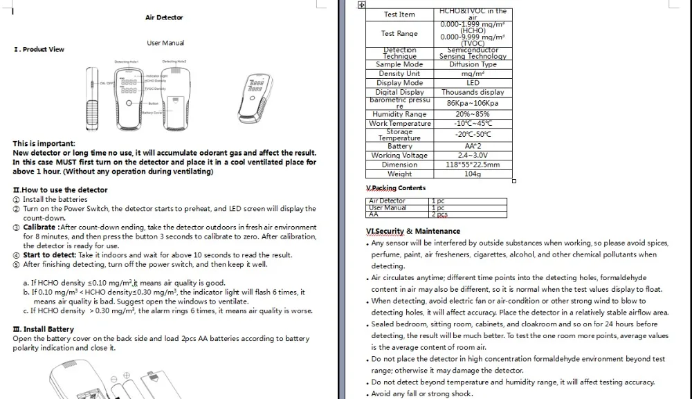 Портативный цифровой детектор формальдегида WP6900 бытовой прибор для проверки HCHO
