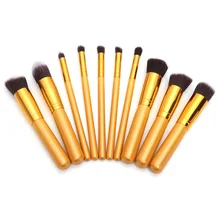 10pcs/set golden makeup brushes set for cosmetic foundation powder blush eyeshadow kabuki blending make up brush beauty tool 10pcs/set golden makeup brushes set for cosmetic foundation powder blush eyeshadow kabuki blending make up brush beauty tool