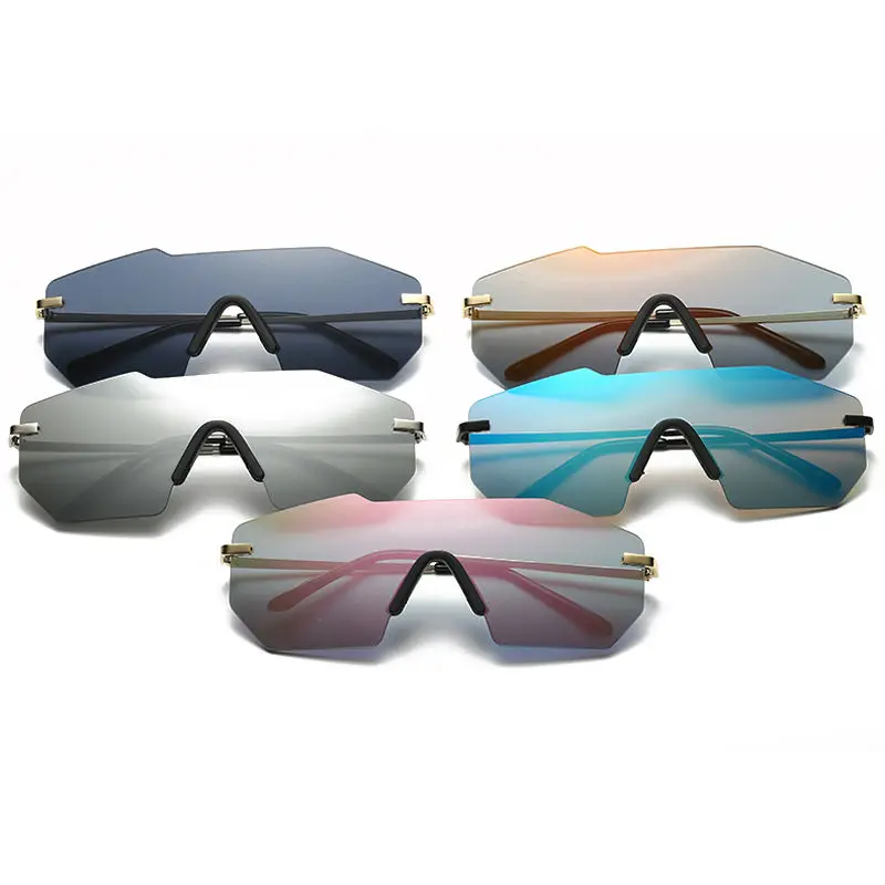 Lunettes De Soleil Monture Svgqpuzm Surdimensionnées Sans Hommes XkZOPiu