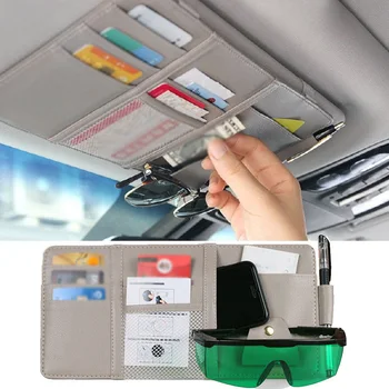 

Storage Bag Visor Organizer Car Pocket Change Glasses Auto High Quality