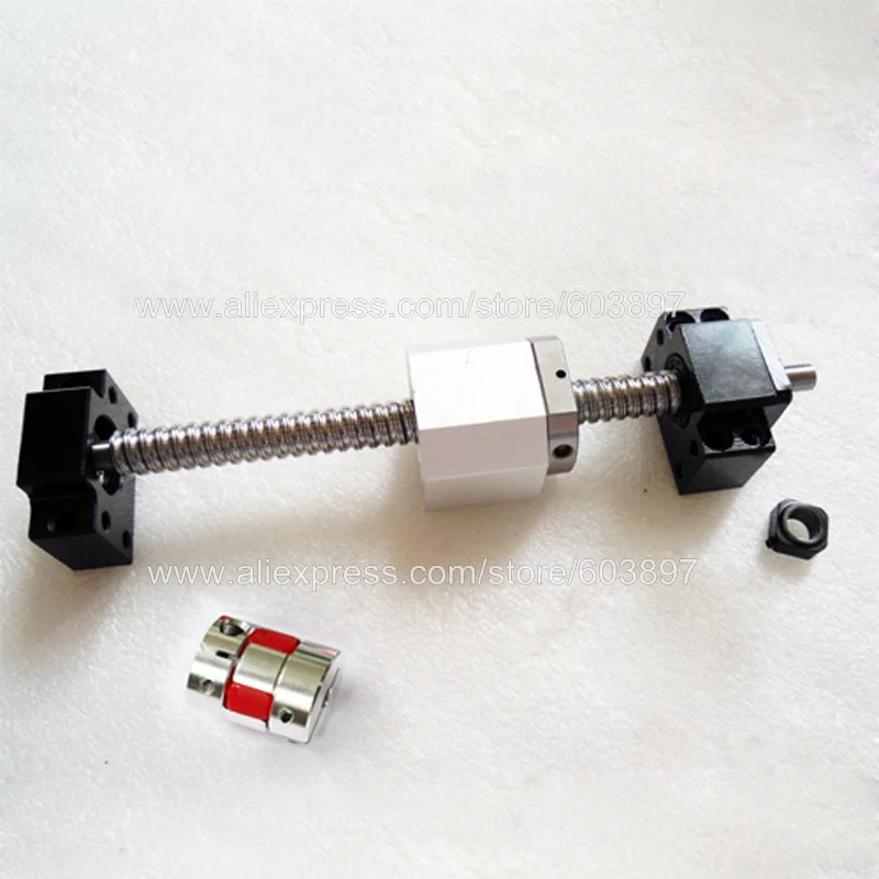 6.35*10mm coupler 1pc Ball screw 1605-L750mm-C7 bearing mounts BK12 BF12 