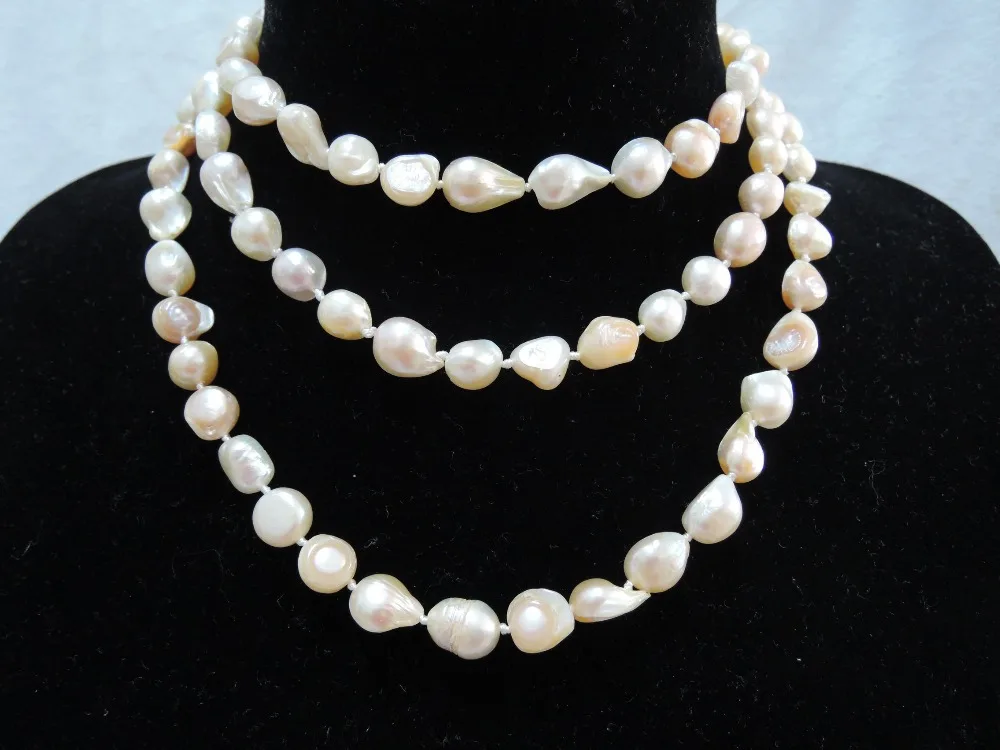 

100% NATURE FRESH-WATER PEARL LONG NECKLACE IN NATURE COLOR