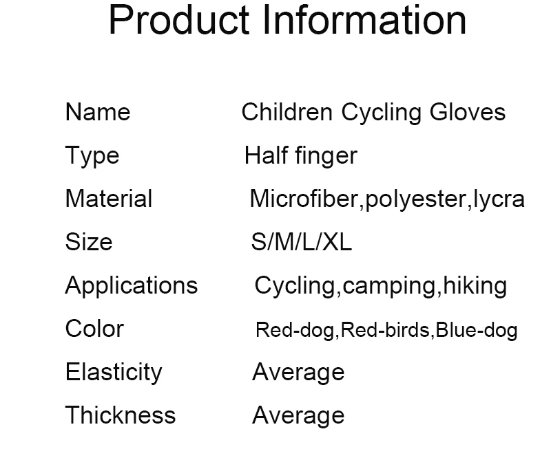 Children Kids Bike Gloves  (2)