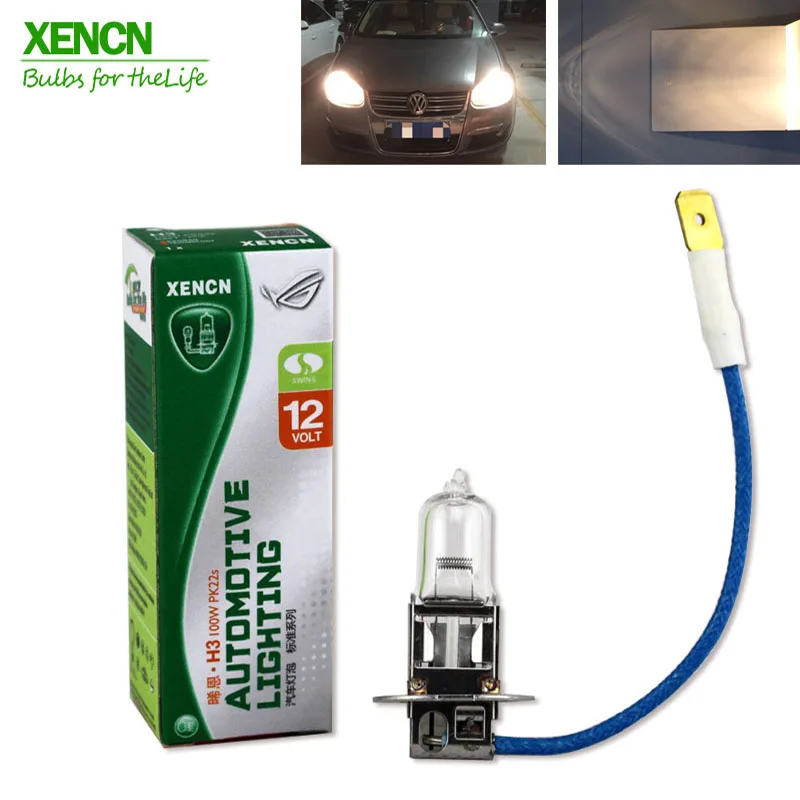 Premium H3 Fog Light 100W 4300K OEM white Xenon Halogen Light Headlight Bulbs