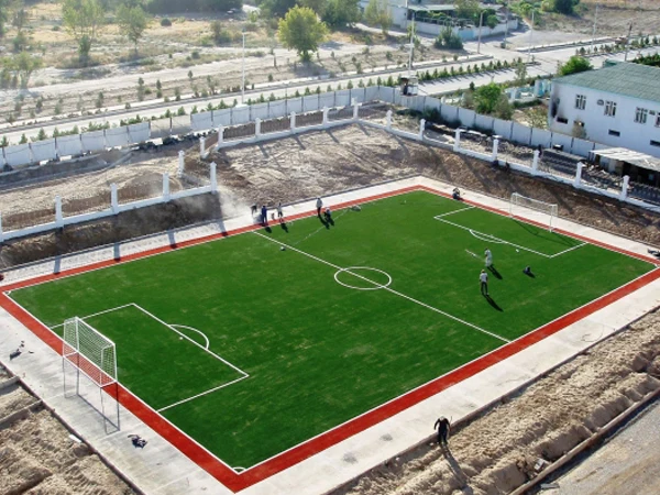 

build synthetic artificial grass football field