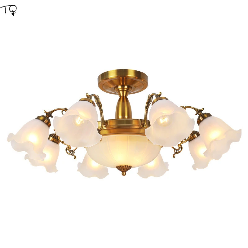 Flower Led Ceiling Light Fixture Bronze Color Creative Modern Simple Living Room Dining Restaurant Bedroom Study Home Decoration Ceiling Lights Aliexpress