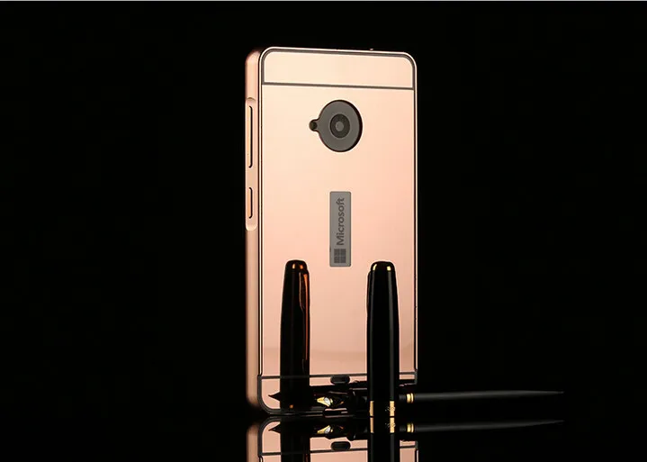 N630 N635 Для microsoft Lumia 630 чехол зеркальный Гибридный чехол для Nokia Lumia 635 жесткий металлический алюминиевый каркас зеркальная задняя крышка для Nokia 630 - Цвет: N630 N635