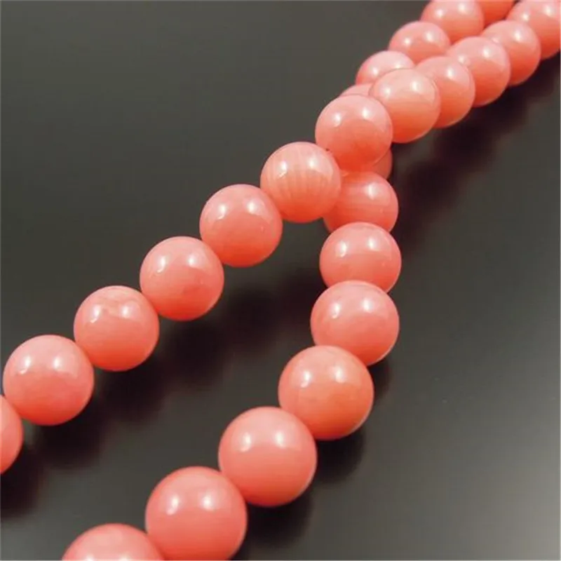 Buy Wholesale Round Pink Coral Beads Natural Handmade