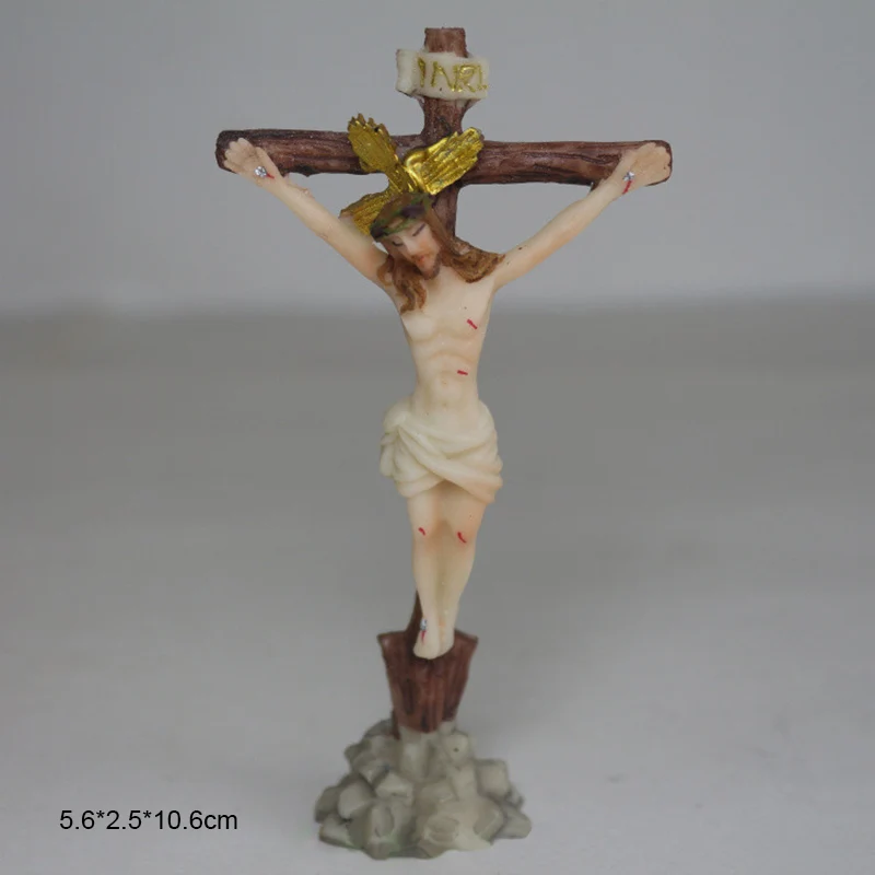 

Crucifix Pendant Christ Jesu Resin Ornaments Toy Wood Cross Wall Crucifix Catholic Christian Activities